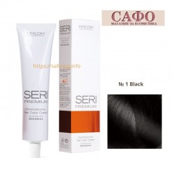 Крем-краска для волос № 1 Black Farcom Seri Premium Hair Color Cream