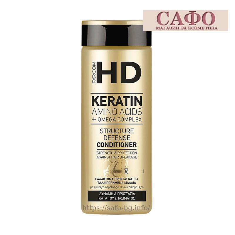 Балсам за защита срещу накъсване Farcom HD Keratin Structure Defense Conditioner