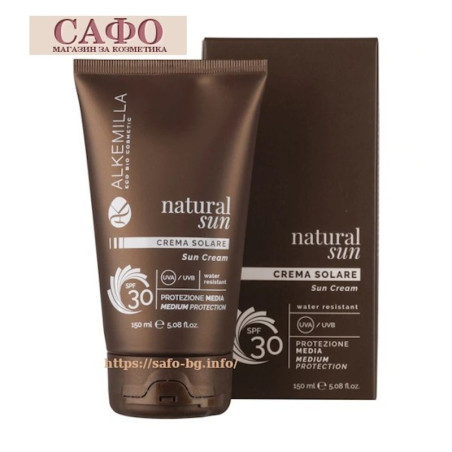Sunscreen cream for face and body SPF 30 Alkemilla Face & Body Natural Sun Cream SPF 30