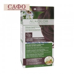 Натуральная краска для волос № 5.35 Light Brown Golden Mahogany  Alkemilla Alkolor Permanent Hair Color