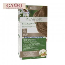 Natural hair dye No. 7.0 Blonde Alkemilla Alkolor Permanent Hair Color