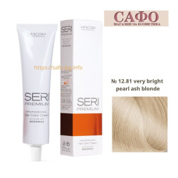 Крем-краска для волос № 12.81 very bright pearl ash blonde Farcom Seri Premium Hair Color Cream