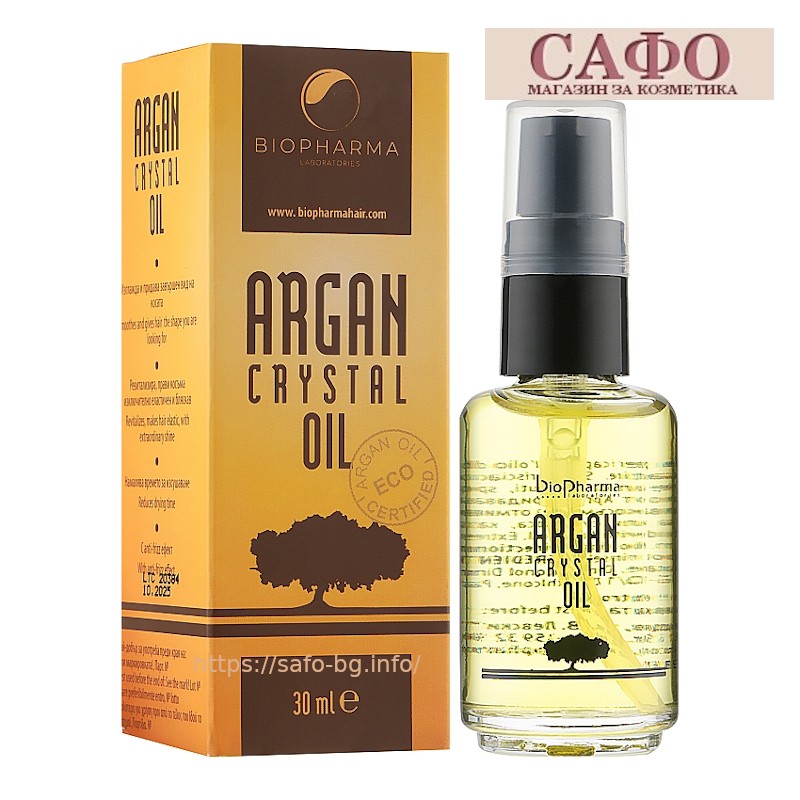 Кристали за коса Арган Biopharma Argan Crystals Oil 30 ml