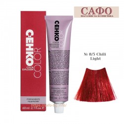 Cream hair dye with almond oil and keratin № 8/5 Chili Light C:ehko Color Explosion Chili