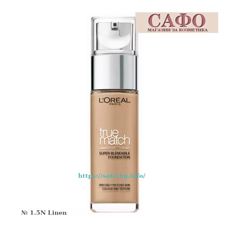 Face foundation № 1.5N Linen Loreal True Match Super Blendable Foundation