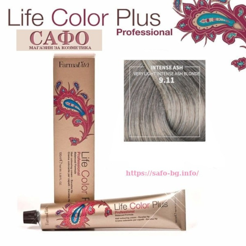 Краска для волос № 9.11 Very Light Intense Ash Blonde FarmaVita Life Color Plus