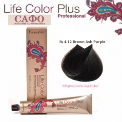 Боя за коса Фармавита FarmaVita Life Color Plus № 4.12 Brown Ash Purple