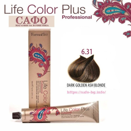 Краска для волос № 6.31 Dark Golden Ash Blonde FarmaVita Life Color Plus