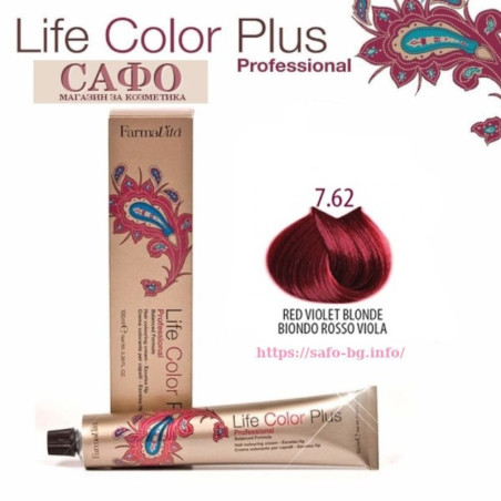 Hair dye № 7.62 Red Violet Blonde FarmaVita Life Color Plus