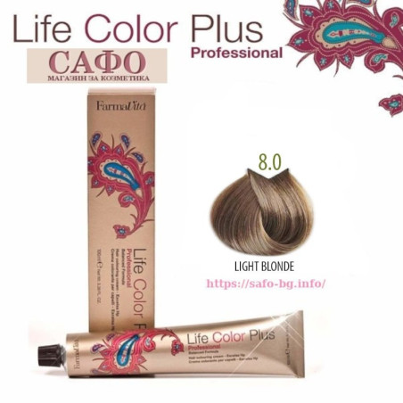 Краска для волос № 8.0 Light Blonde FarmaVita Life Color Plus