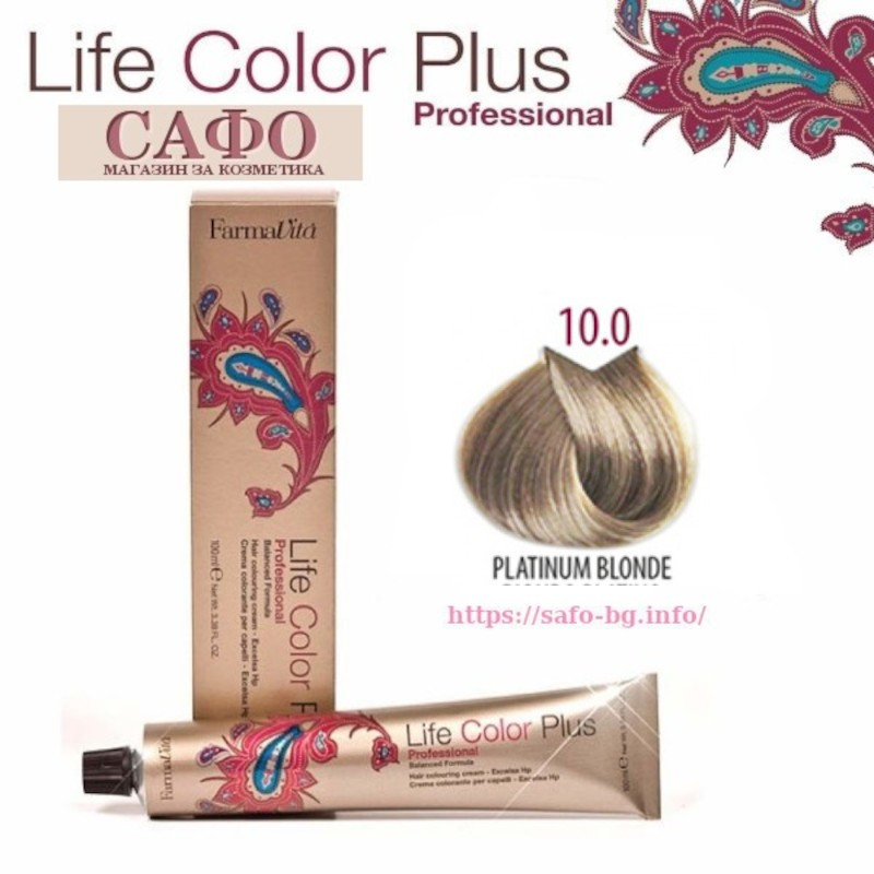 Hair dye № 10.0 Platinum Blonde FarmaVita Life Color Plus