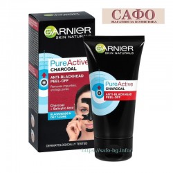 Черна отлепяща се маска за лице с активен въглен Garnier Pure Active Charcoal Anti-Blackhead Peel-Off