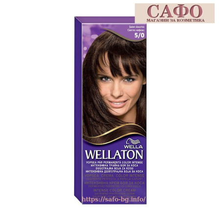 Hair dye No. 5/0 Light brown Wellaton Intense Color Cream