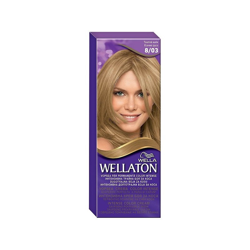 Боя за коса № 8/03 Есенно русо Wellaton Intense Color Cream