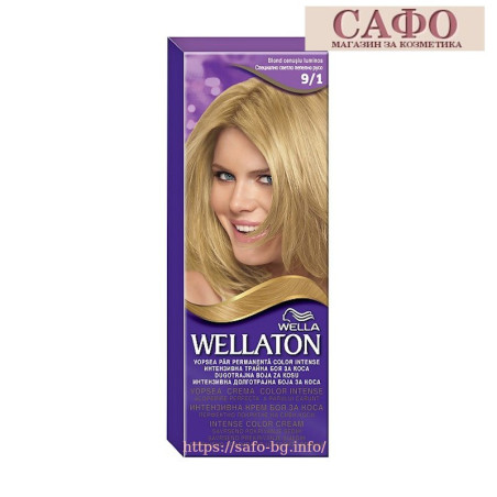 Краска для волос № 9/1 Специальный светлый пепельный блондин Wellaton Intense Color Cream