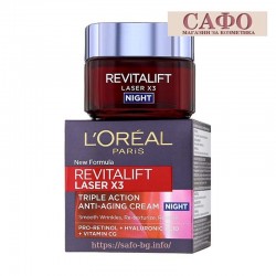 Нощен крем за лице против бръчки Loreal Revitalift Laser Renew Anti-Ageing Night Cream