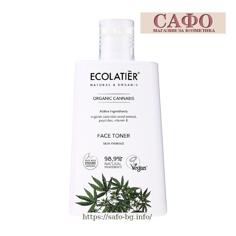 Facial Tonic Ecolatier Cannabis Facial Tonic Skin Firming Organic Cannabis