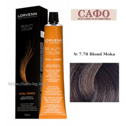 Стойкая краска для волос № 7.78 Blond Moka Lorvenn Hair Professionals Beauty Color