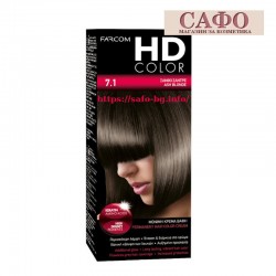 Дълготрайна крем боя за коса № 7.1 Ash Blonde Farcom HD Color