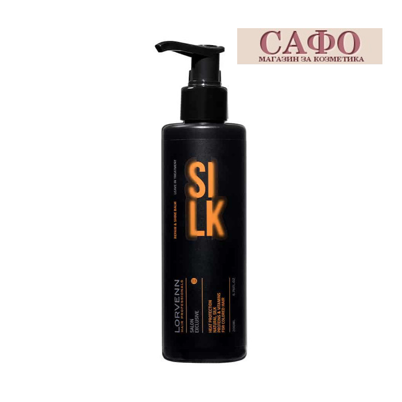 Nourishing hair conditioner Lorvenn Salon Exclusive Silk Repair & Shine Balm