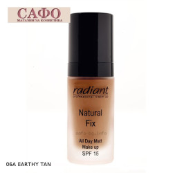 Фон дьо тен за лице матиращ № 06A Earthy Tan Radiant Natural Fix All Day Matt Make Up SPF 15