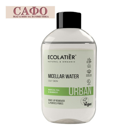 Мицеларна вода за мазна кожа Ecolatier Micellar Water Oily Skin Matcha Tea & Bamboo