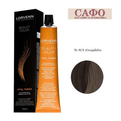 Боя за коса - коректор Лорвен Lorvenn Hair Professionals Beauty Colour Mixtones № 0/1-Graphite