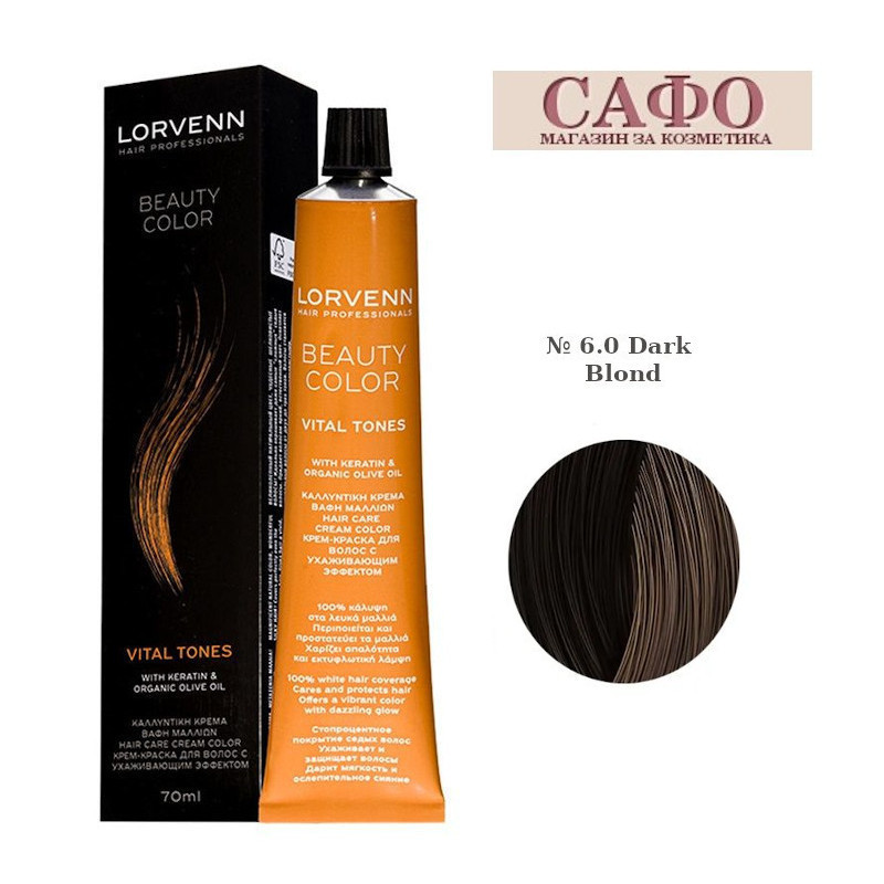 Боя за коса Лорвен Lorvenn Hair Professionals Beauty Color № 6.0 Dark Blond