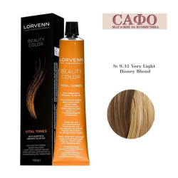 Стойкая краска для волос № 9.31 Very Light Honey Blond Lorvenn Hair Professionals Beauty Color