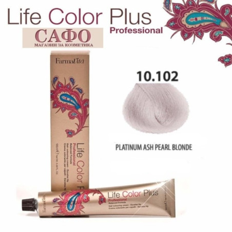 Hair dye № 10.102 Platinum Ash Pearl Blonde FarmaVita Life Color Plus