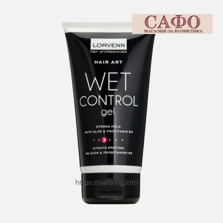 Гель для волос сильной фиксации с мокрым эффектом Lorvenn Wet Control Gel