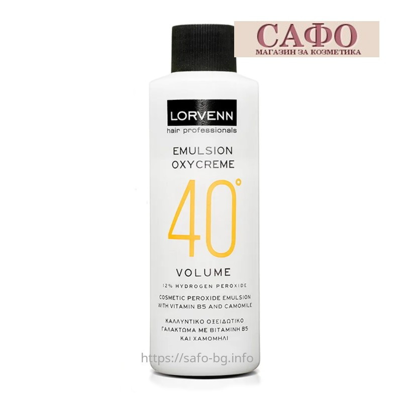 Окислитель для краски для волос 12% или 40Vol Lorvenn Emulsion Oxycreme 70 ml