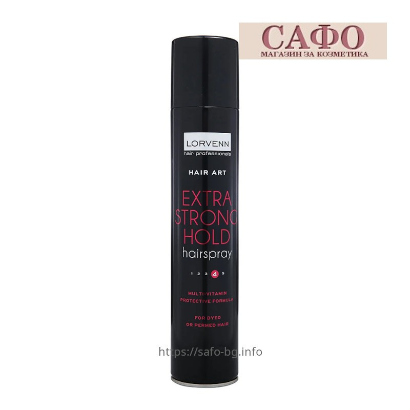Лак для волос для максимальной фиксации Lorvenn Extra Strong Hold Hairspray