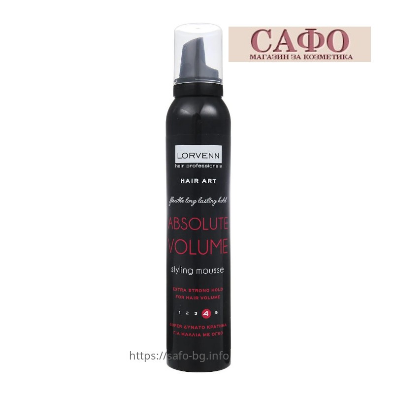 Пяна за коса пълен обем Lorvenn Hair Art Styling Mousse Absolute Volume
