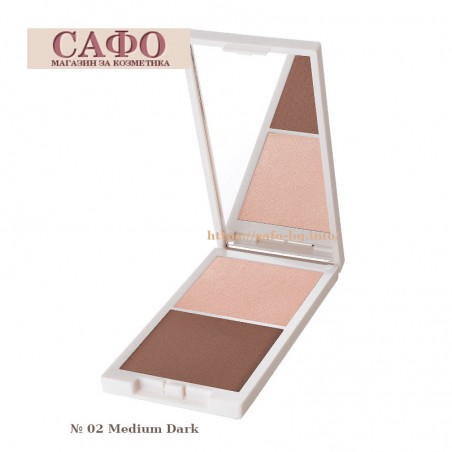 Комплект за стробинг и контуриране  № 02 Medium Dark Seventeen Illuminate & Contour Set 2in1