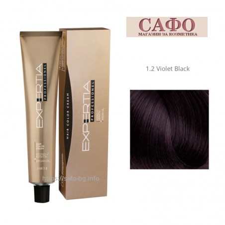 Боя за коса Експертиа Farcom Expertia Professionеl Permanent Hair Color Cream № 1.2 Violet Black