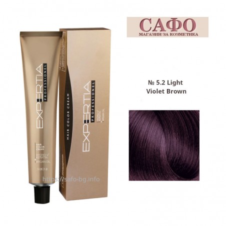 Боя за коса Експертиа Farcom Expertia Professionеl Permanent Hair Color Cream № 5.2 Light Violet Brown