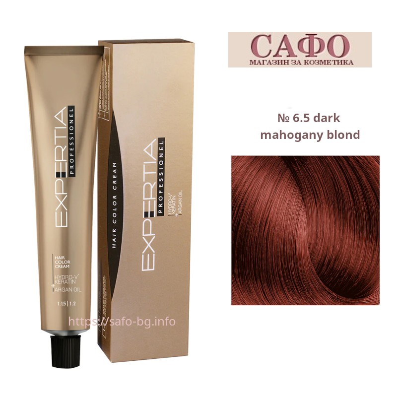 Боя за коса Експертиа Farcom Expertia Professionеl Permanent Hair Color Cream № 6.5 Dark Mahogany Blond