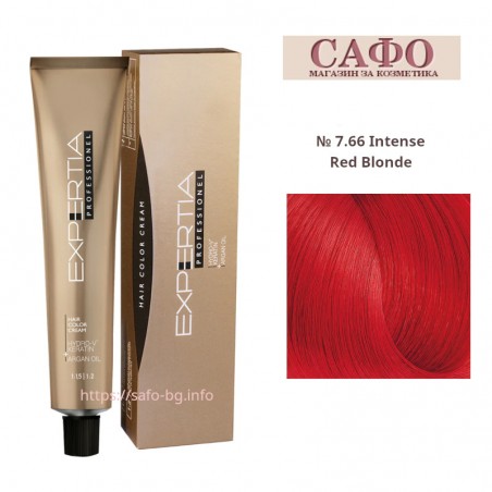 Боя за коса Експертиа Farcom Expertia Professionеl Permanent Hair Color Cream № 7.66 Intense Red Blonde