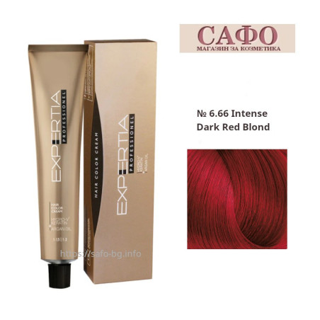 Long-lasting cream hair dye № 6.66 Intense Dark Red Blond Farcom Expertia Professionеl Permanent Hair Color Cream