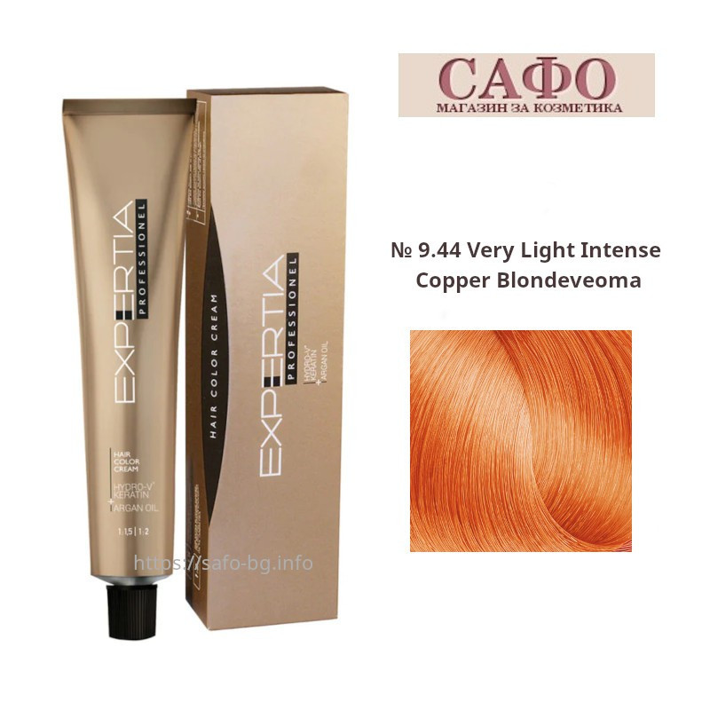 Стойкая крем-краска для волос 9.44 Very Light Intense Copper Blondeveoma Farcom Expertia Professionеl Permanent Hair Color Cream