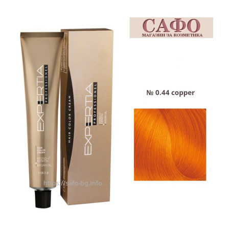 Long-lasting cream hair dye № 0.44 copper Farcom Expertia Professionеl Permanent Hair Color Cream