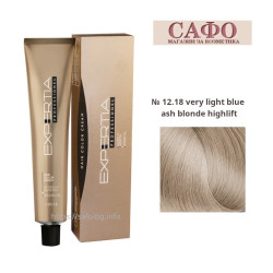 Long-lasting cream hair dye № 12.18 very light blue ash blonde highlift Farcom Expertia Professionеl Permanent Hair Color Cream