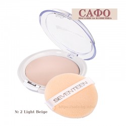 Face powder transparent № 2 Light Beige Seventeen Natural Silky Transparent Compact Powder