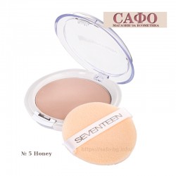 Пудра за лице прозрачна № 5 Honey  Seventeen Natural Silky Transparent Compact Powder