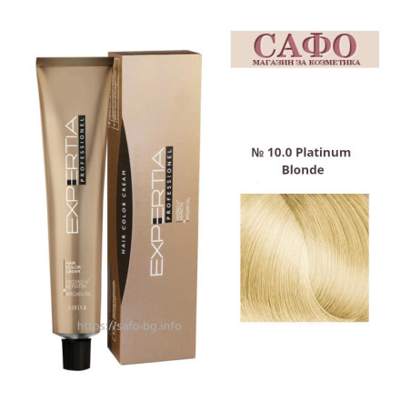 Боя за коса Експертиа Farcom Expertia Professionеl Permanent Hair Color Cream № 10.0 Platinum Blonde