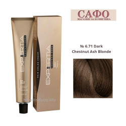 Long-lasting cream hair dye № 6.71 Dark Chestnut Ash Blonde Farcom Expertia Professionеl Permanent Hair Color Cream