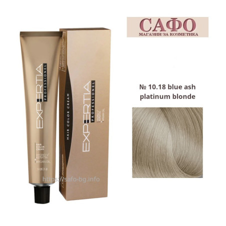 Боя за коса Експертиа Farcom Expertia Professionеl Permanent Hair Color Cream № 10.18 Blue Ash Platinum Blonde