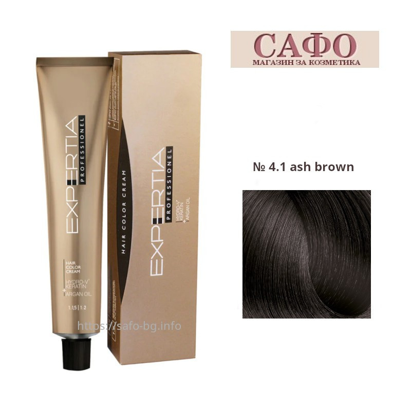Стойкая крем-краска для волос № 4.1 ash brown Farcom Expertia Professionеl Permanent Hair Color Cream