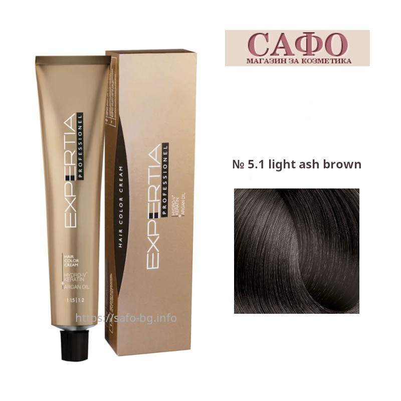 Стойкая крем-краска для волос № 5.1 light ash brown Farcom Expertia Professionеl Permanent Hair Color Cream
